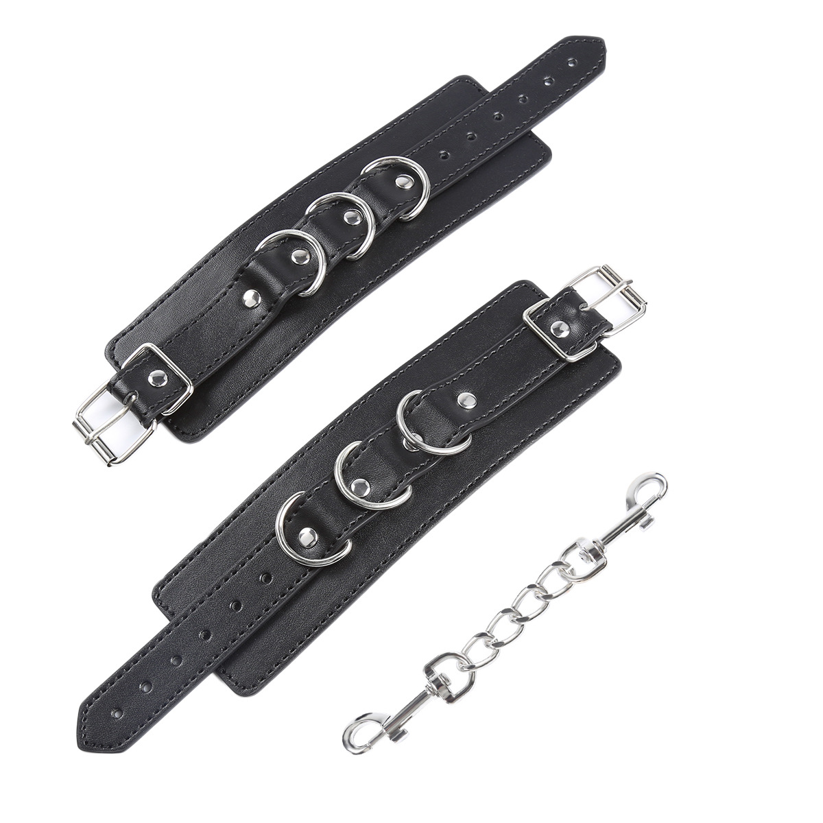 (image for) Three D Ring Pin Buckle Wrist and Ankle Cuffs