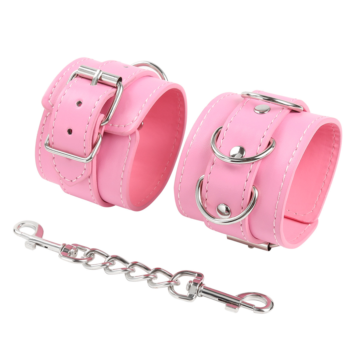 (image for) Three D Ring Pin Buckle Wrist and Ankle Cuffs