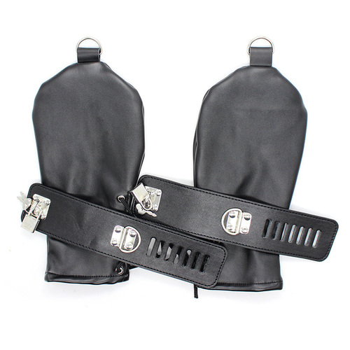 (image for) Leather Bondage Mittens
