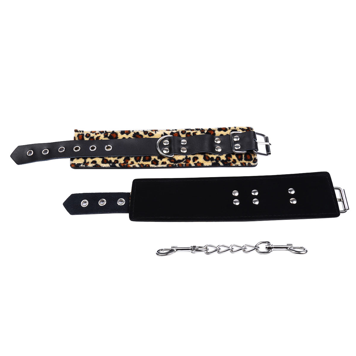 (image for) Leopard Print Pin Buckle Handcuffs
