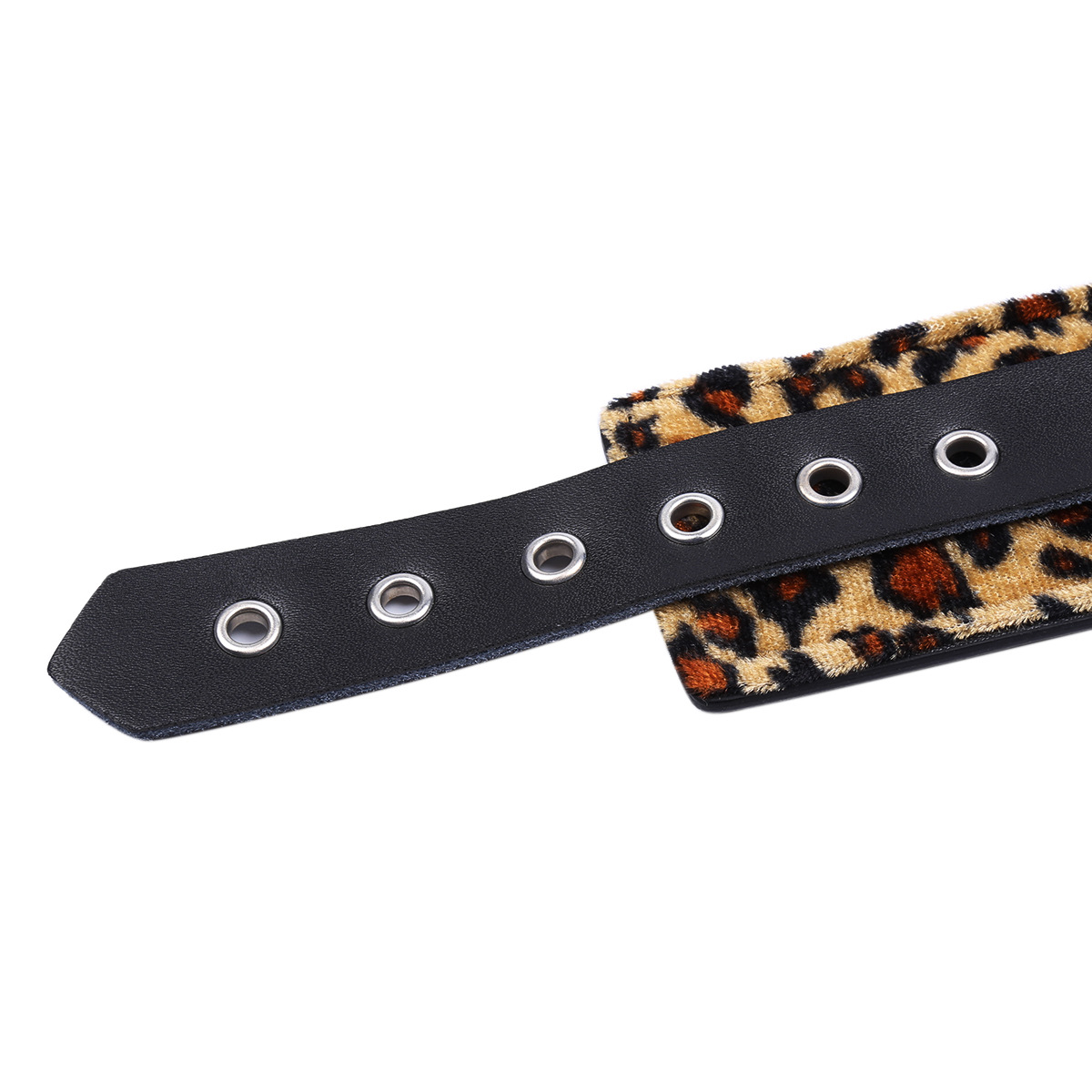 (image for) Leopard Print Pin Buckle Handcuffs