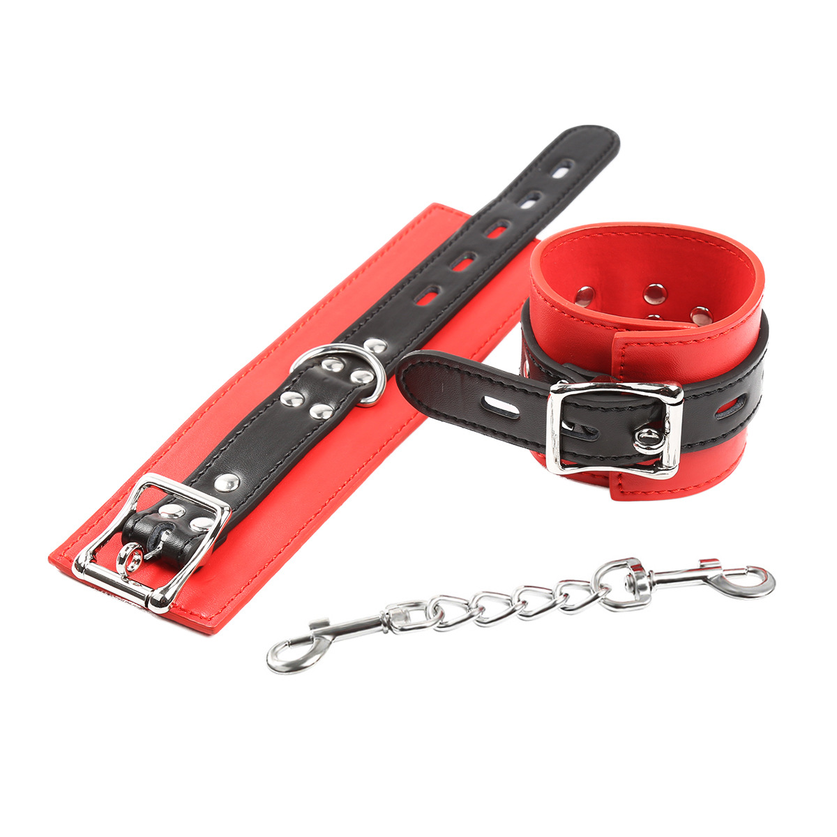 (image for) Deluxe Red/Black Locking Cuffs