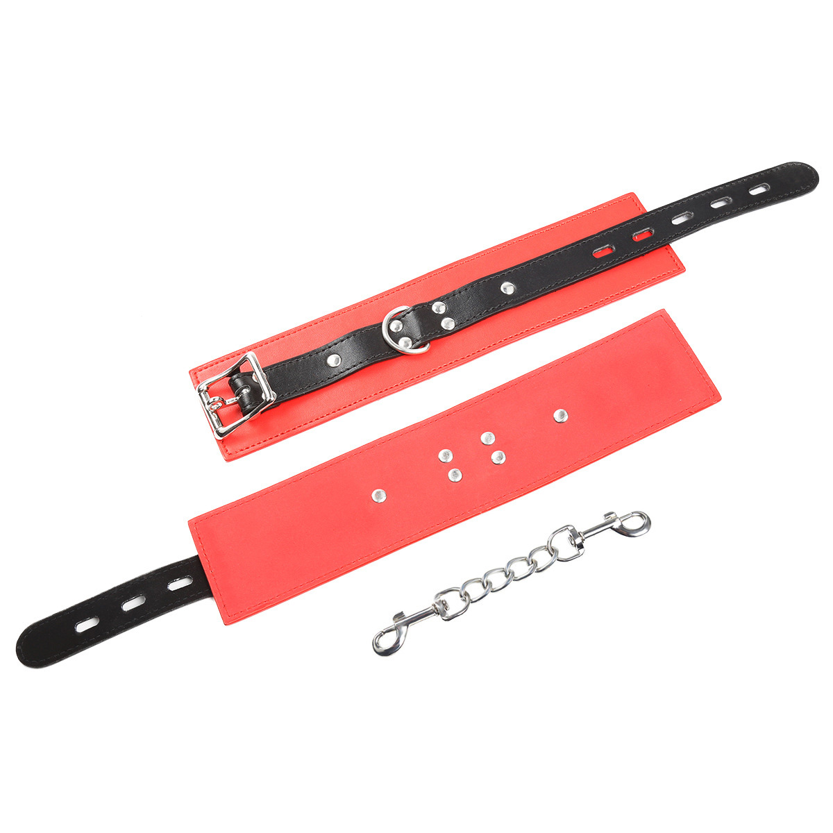 (image for) Deluxe Red/Black Locking Cuffs