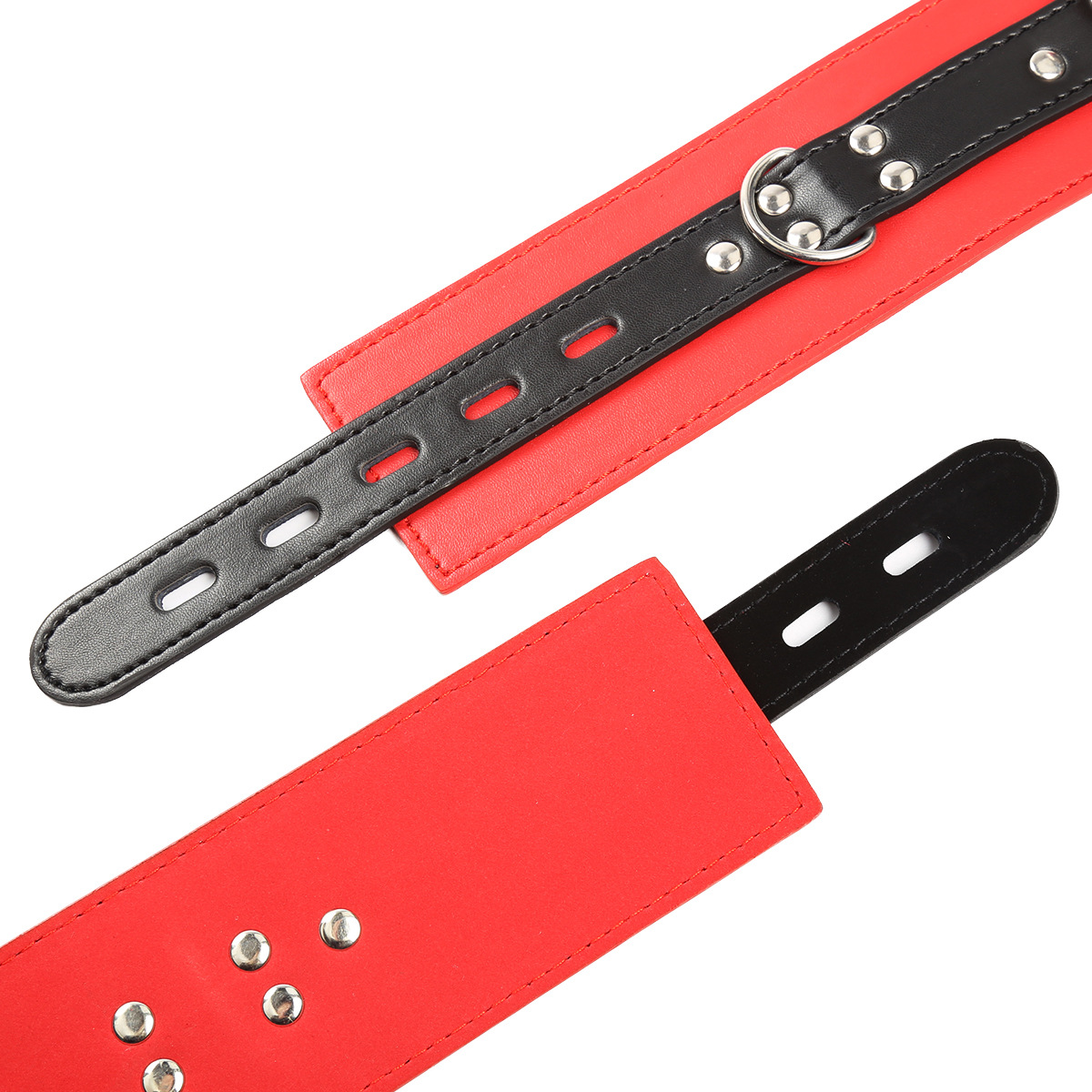 (image for) Deluxe Red/Black Locking Cuffs