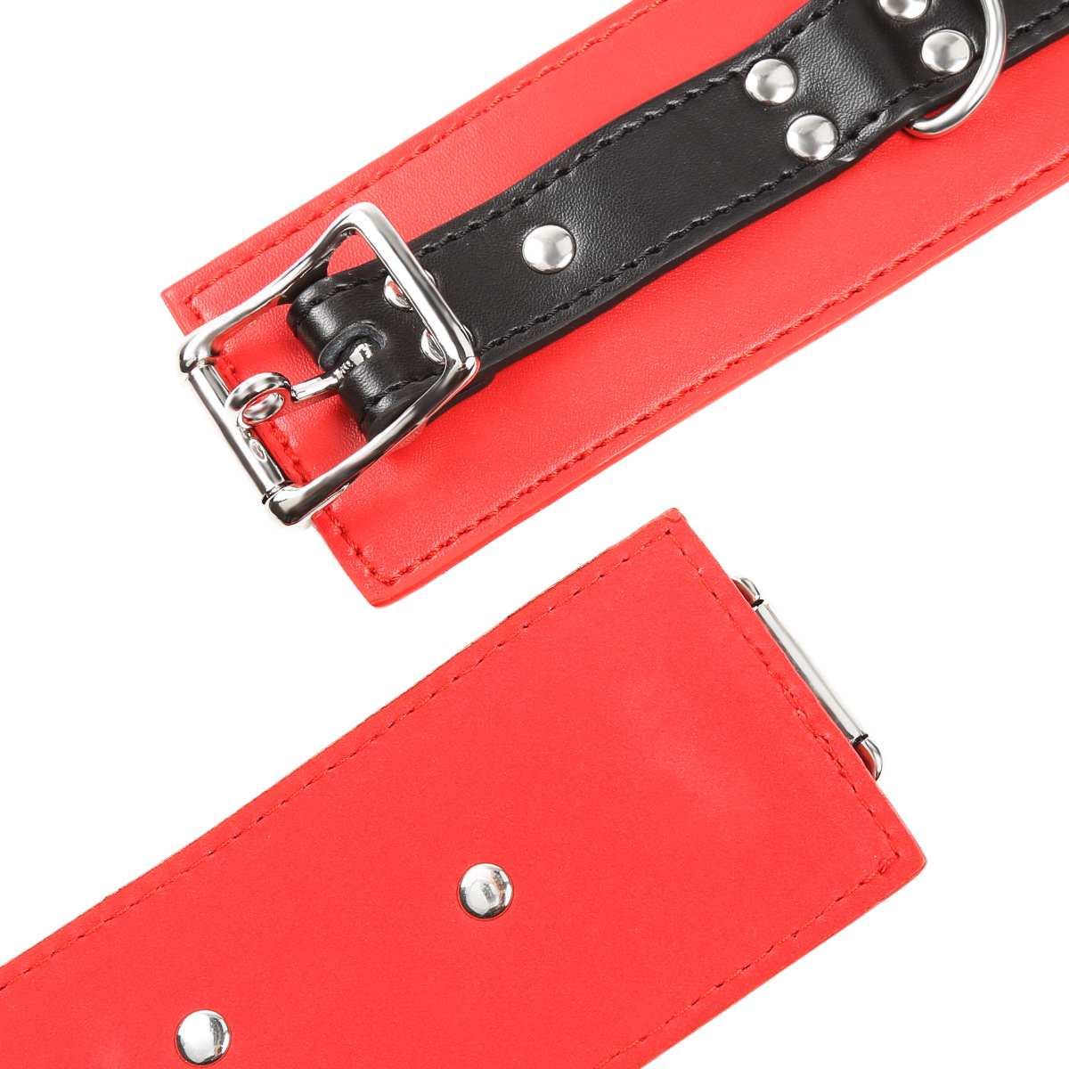 (image for) Deluxe Red/Black Locking Cuffs
