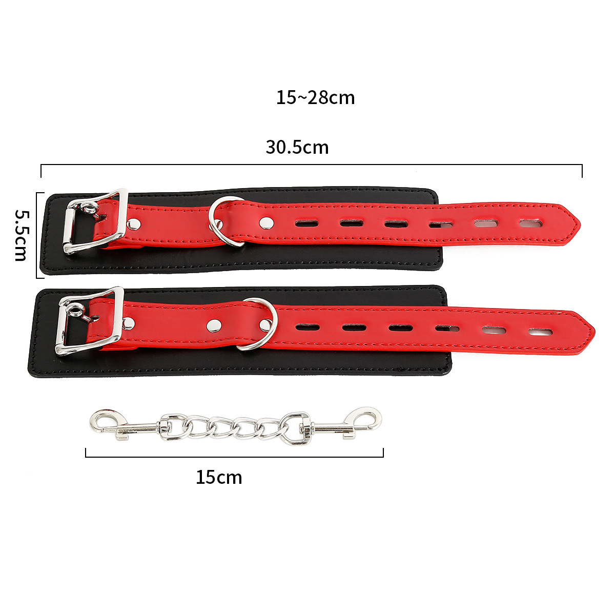 (image for) Black & Red Locking Cuffs