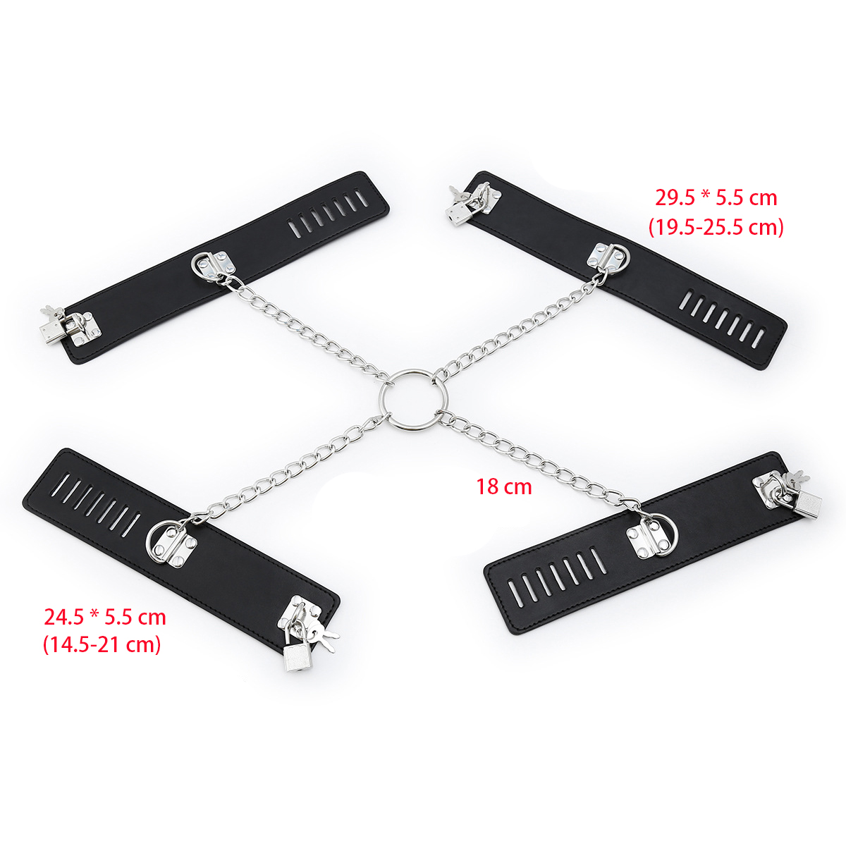 (image for) Locking Stay-Put Hog Tie Restraints With Chain