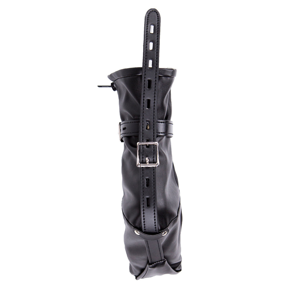 (image for) Black Soft Leather Foot Bondage Booties