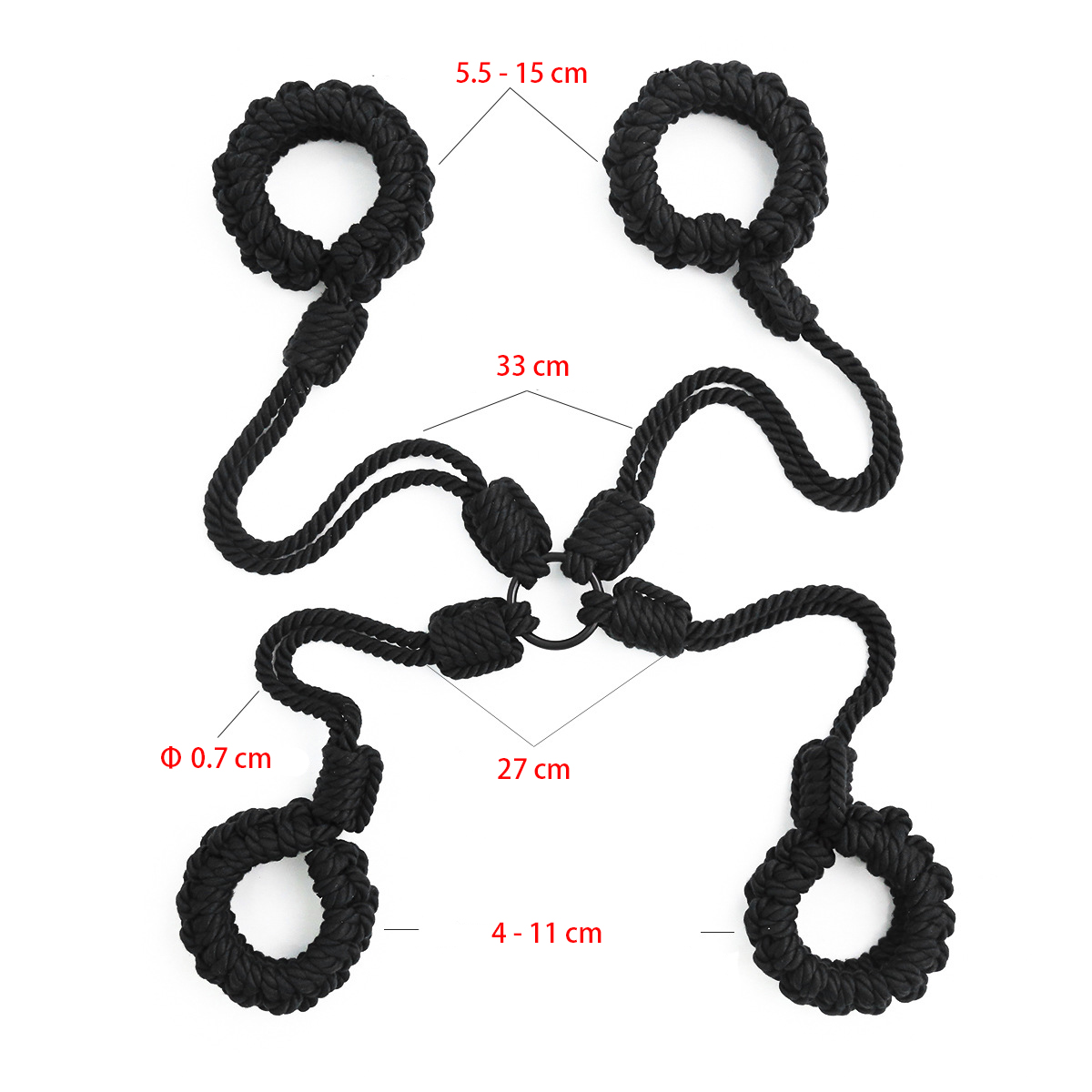 (image for) Rope Adjustable Ankle & Wrist Cuffs