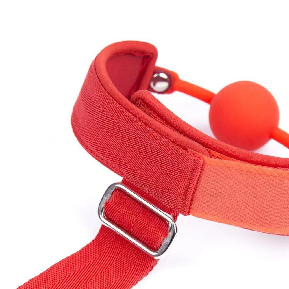 (image for) Silicone Gag Collar With Cuffs