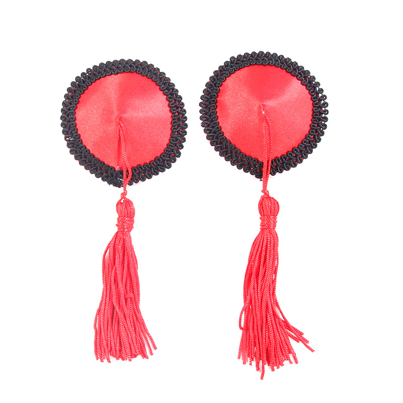 (image for) Satin Lace Nipple Covers With Tassels