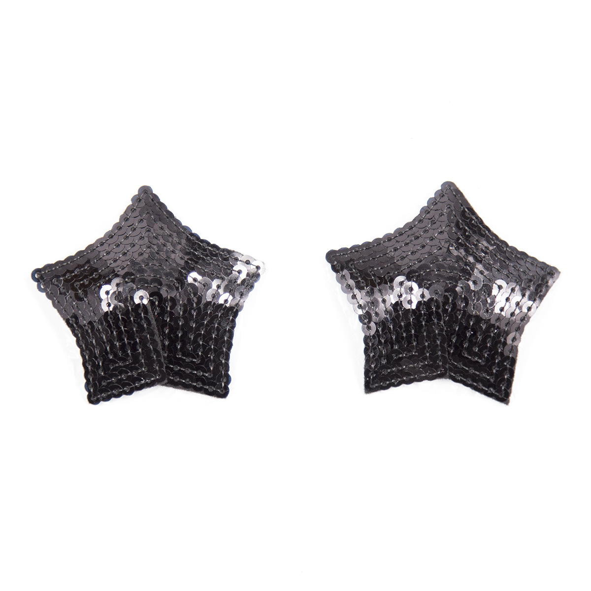 (image for) Pair of Shiny Red Sequin Star Nipple Pasties Covers