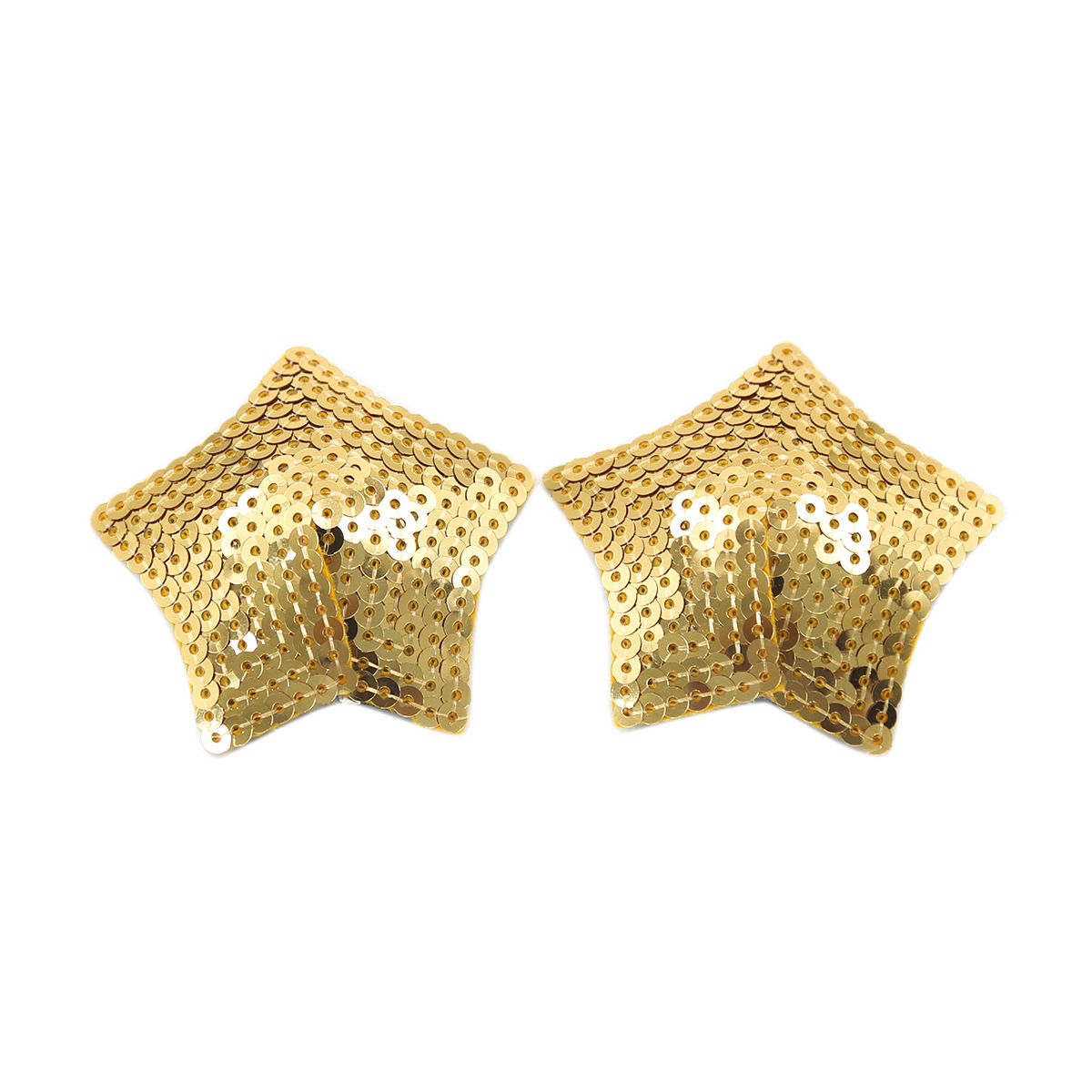 (image for) Pair of Shiny Red Sequin Star Nipple Pasties Covers