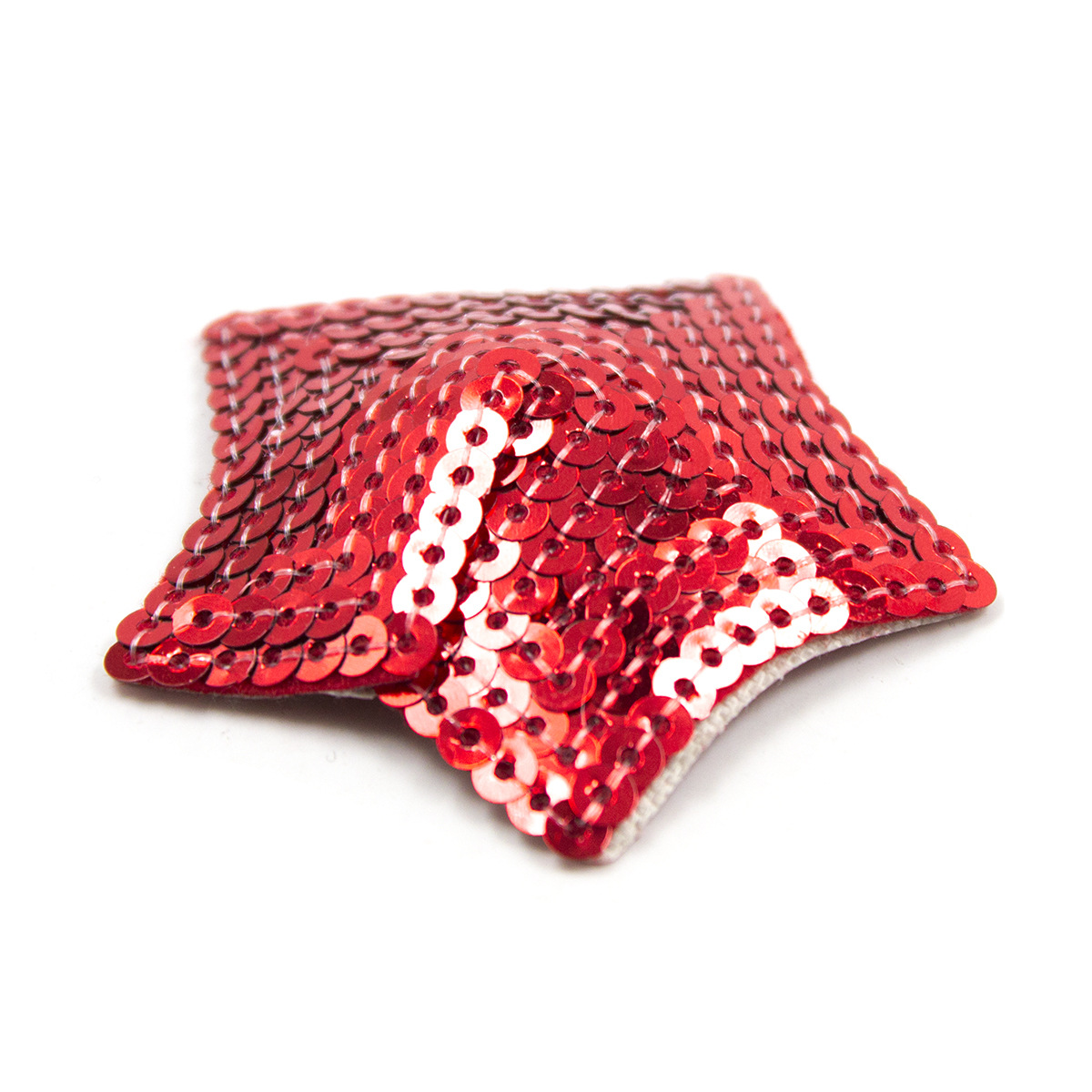 (image for) Pair of Shiny Red Sequin Star Nipple Pasties Covers