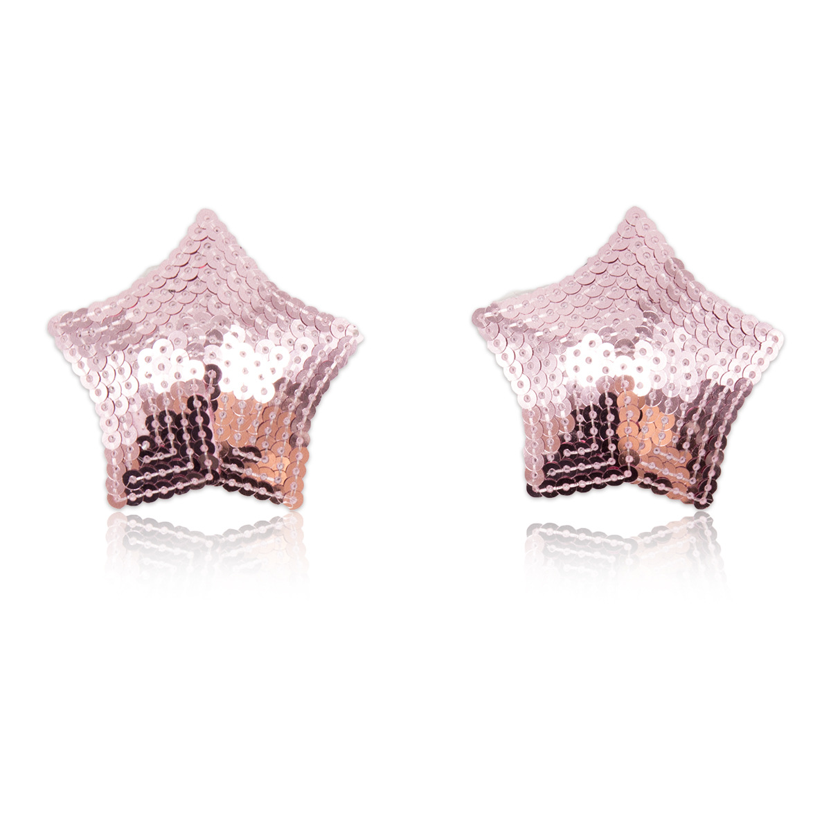 (image for) Pair of Shiny Red Sequin Star Nipple Pasties Covers