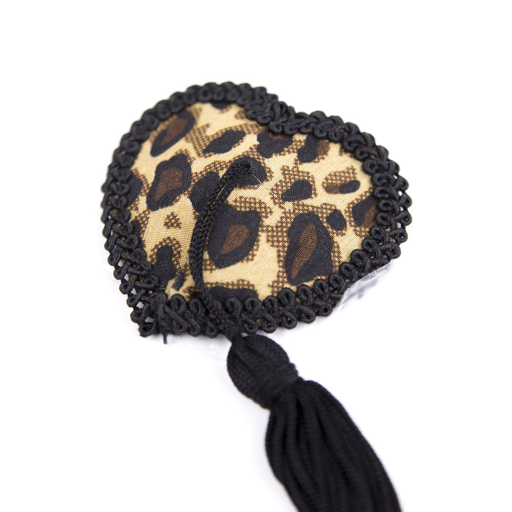 (image for) Black Tassel Leopard Pasties Nipple Covers