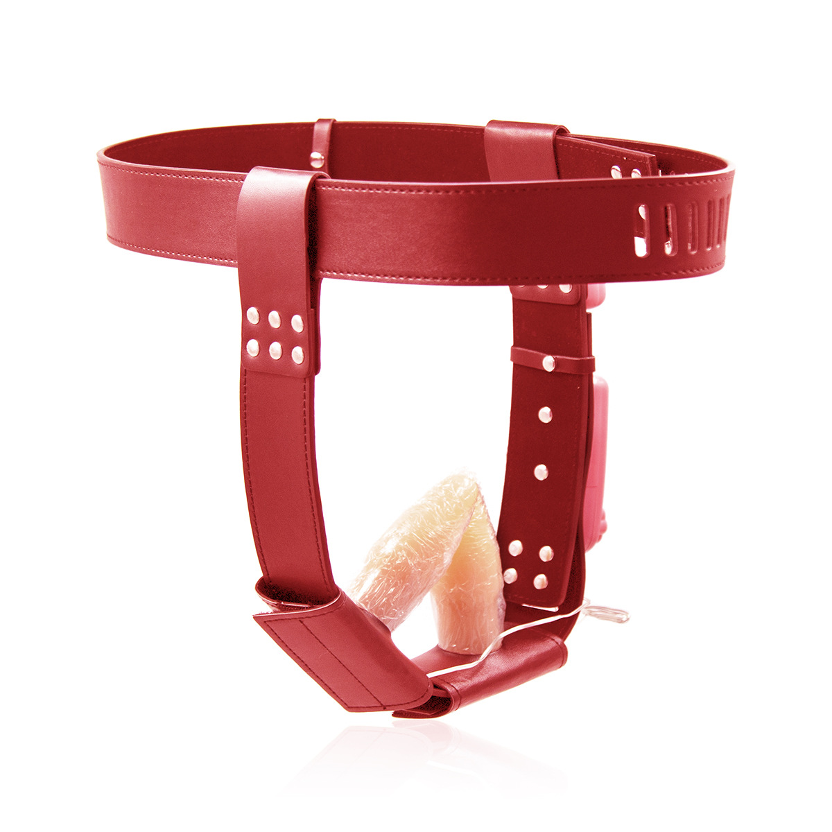 (image for) Female Chastity Belt With Double Vibration Plug