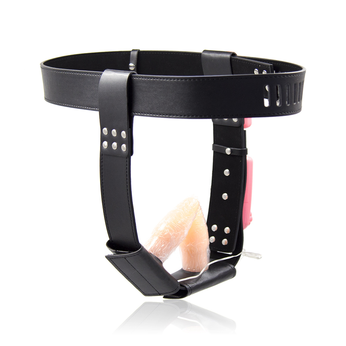 (image for) Female Chastity Belt With Double Vibration Plug