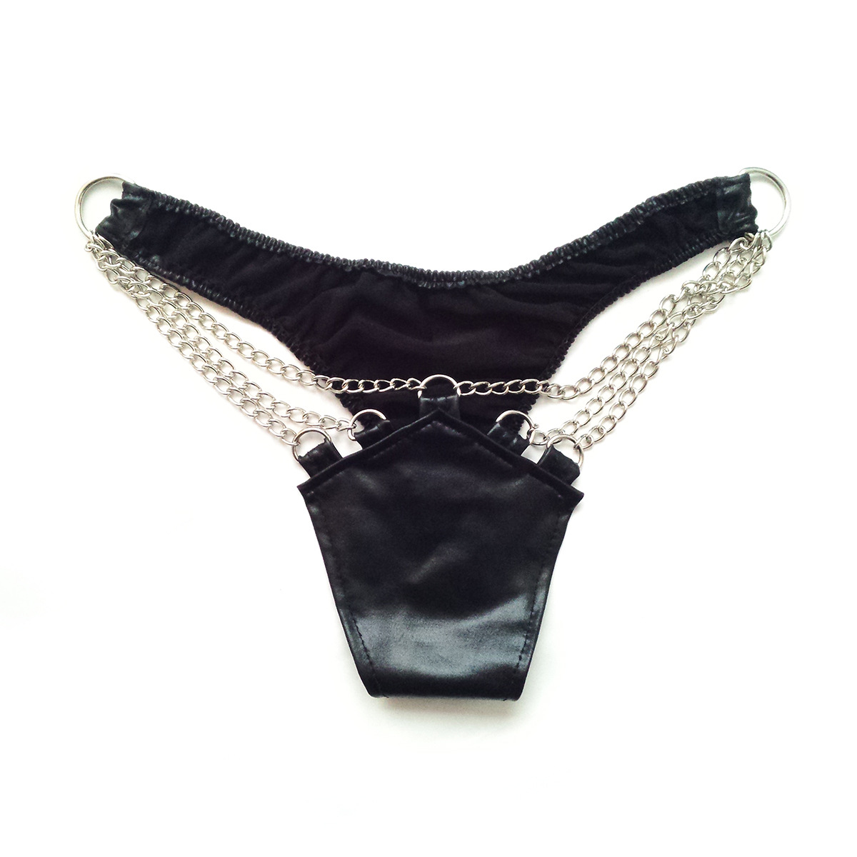(image for) Leather Bikini Panty with Chains
