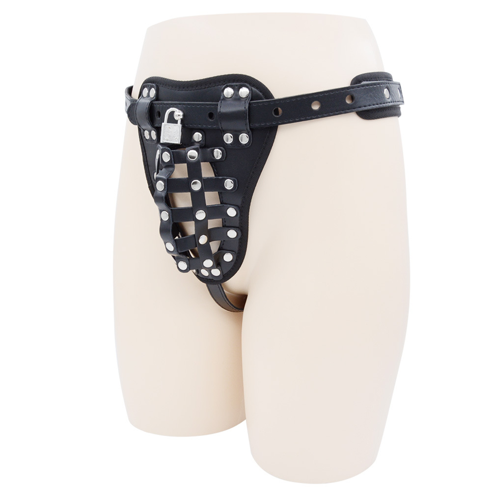 (image for) Leather Male Chastity Belt - Hemming