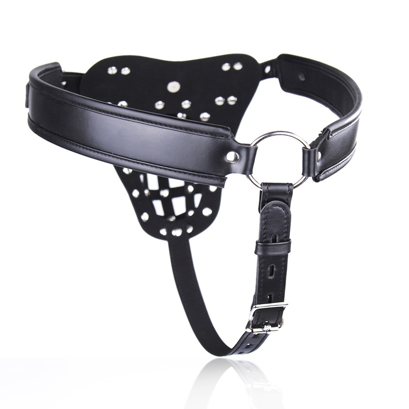 (image for) Leather Male Chastity Belt