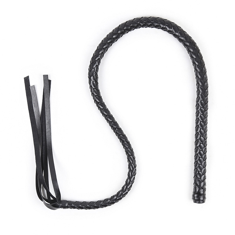 (image for) Full Black PVC Bondage Whip