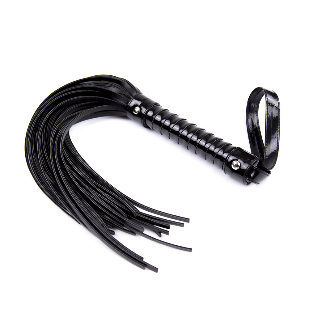 Glossy Leather Bondage Whip