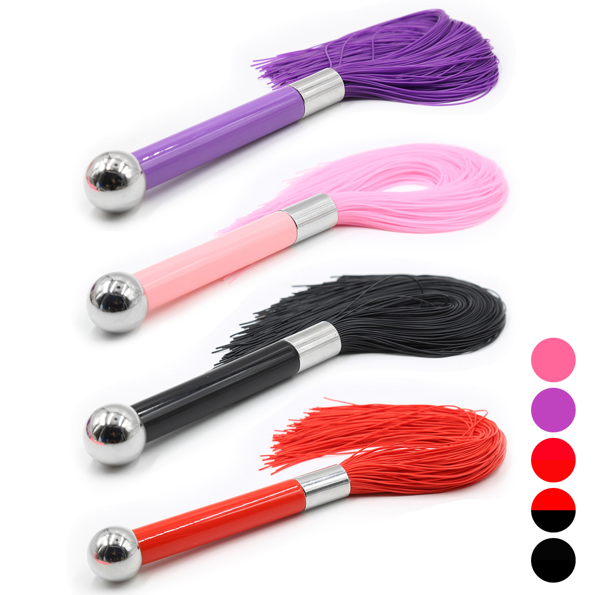 Metal Handle With Silicone Tassel Whip