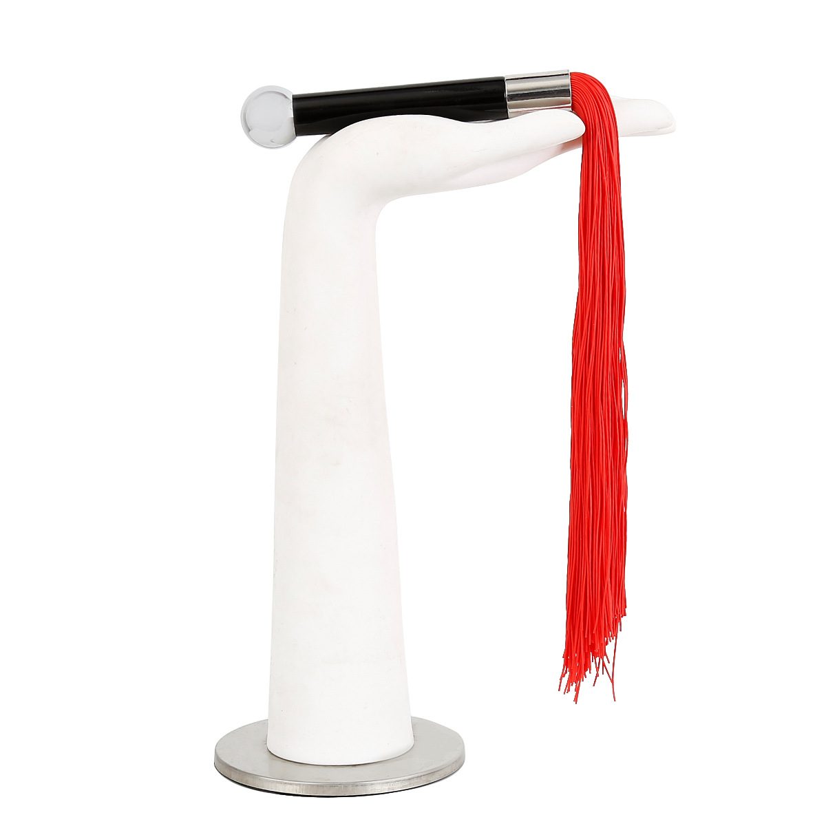 (image for) Metal Handle With Silicone Tassel Whip