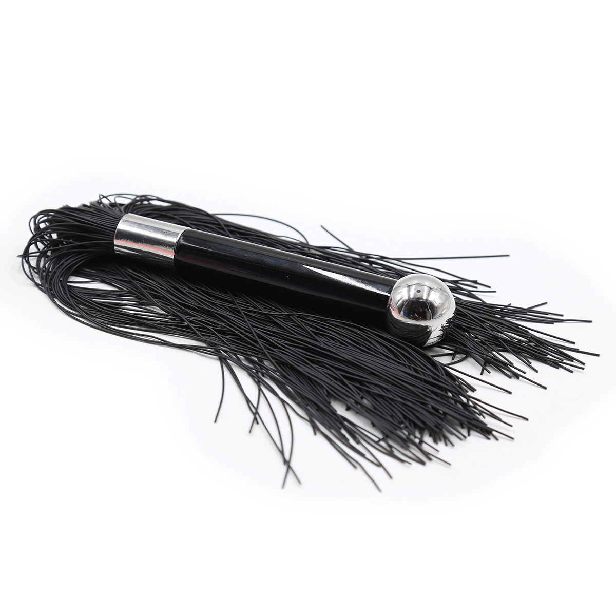 (image for) Metal Handle With Silicone Tassel Whip