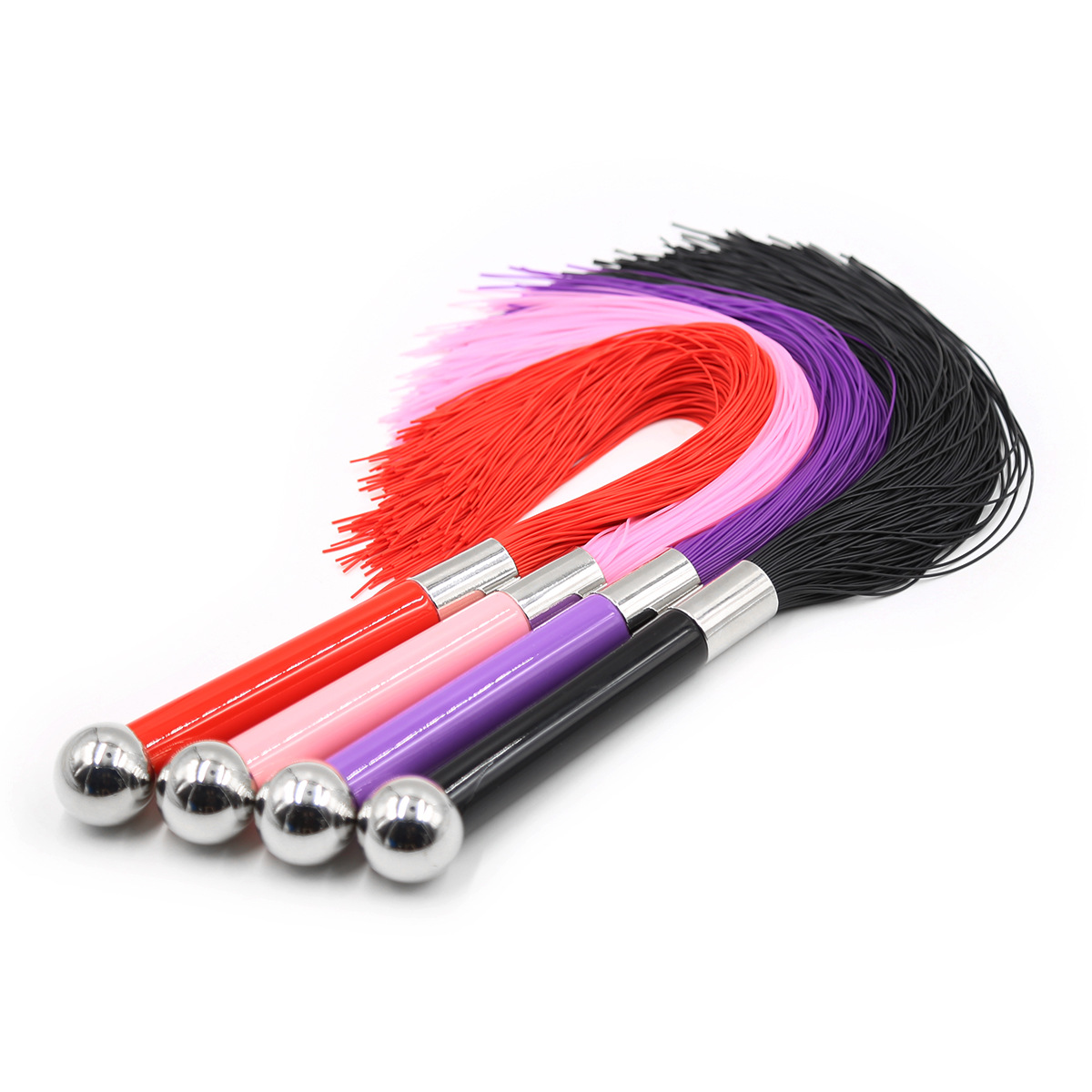 (image for) Metal Handle With Silicone Tassel Whip