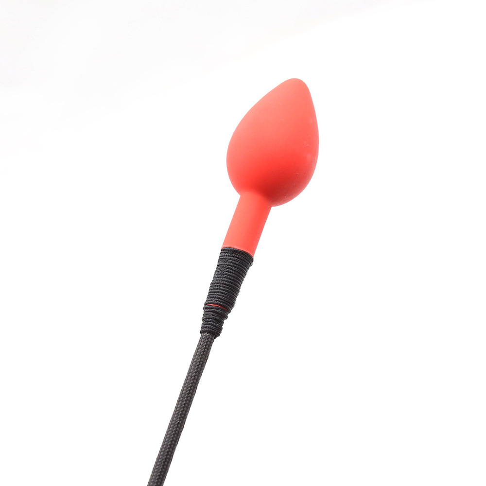 (image for) Red Silicone Heart Riding Crop