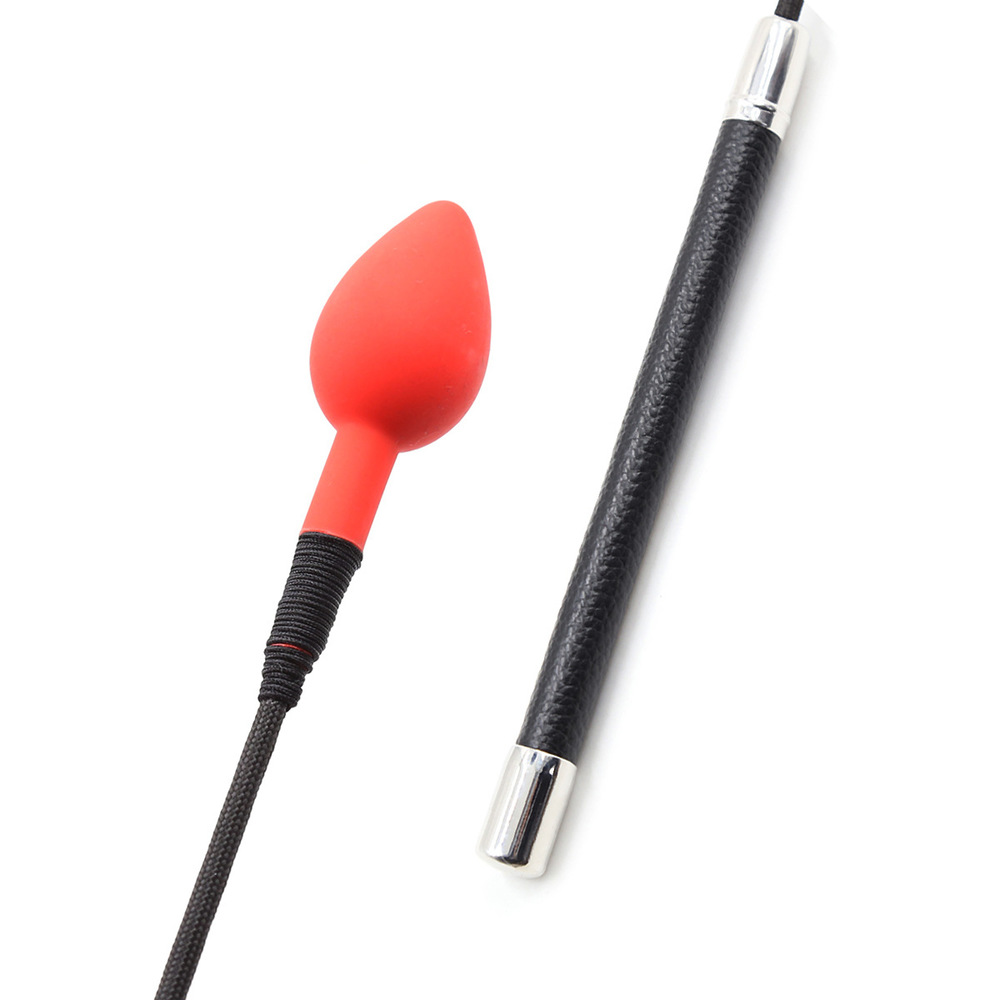 (image for) Red Silicone Heart Riding Crop