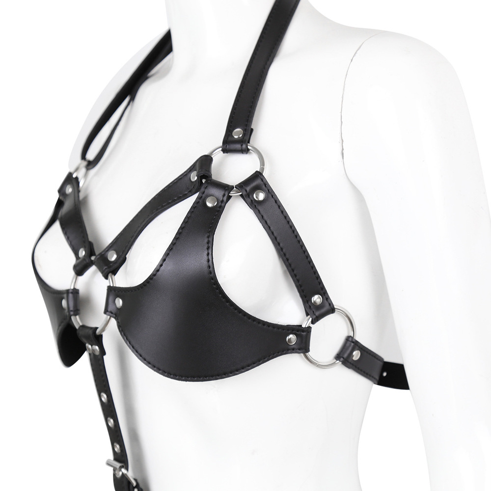 Leather Harness w/ Removable Bra