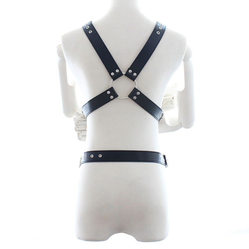 Leather Full Body Harness with Cock Ring