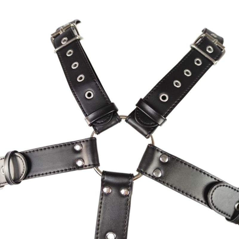 Leather Full Body Harness with Cock Ring