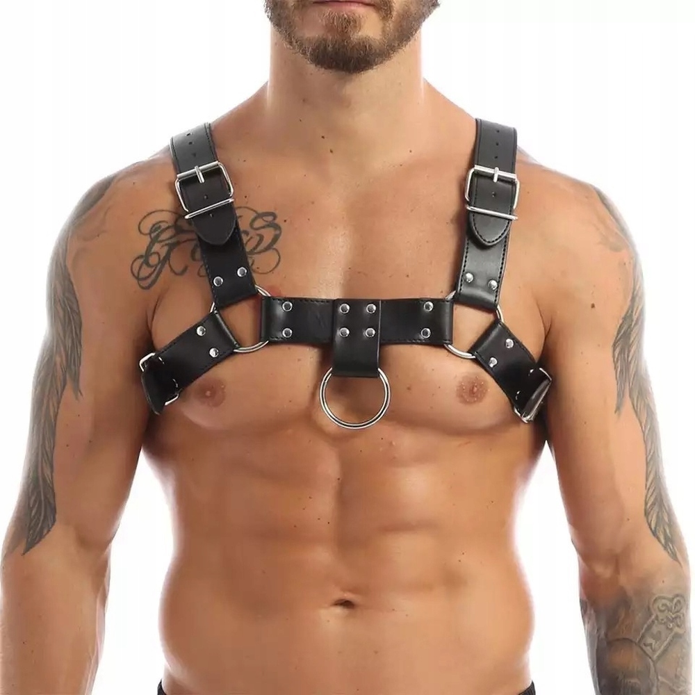 (image for) Leather Upper Body Male Harness