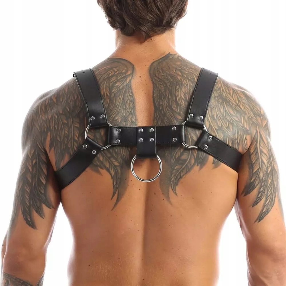 (image for) Leather Upper Body Male Harness