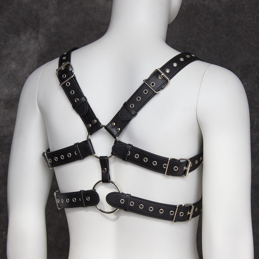 Men's Sexy Bondage Double Belt Chest Harness