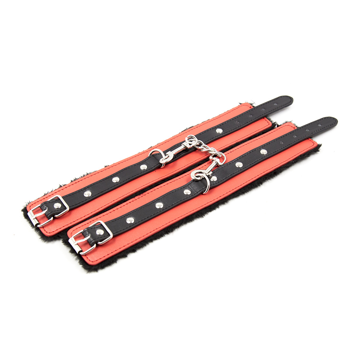(image for) Black Red Bondage And Fetish Kit - 7 Pcs