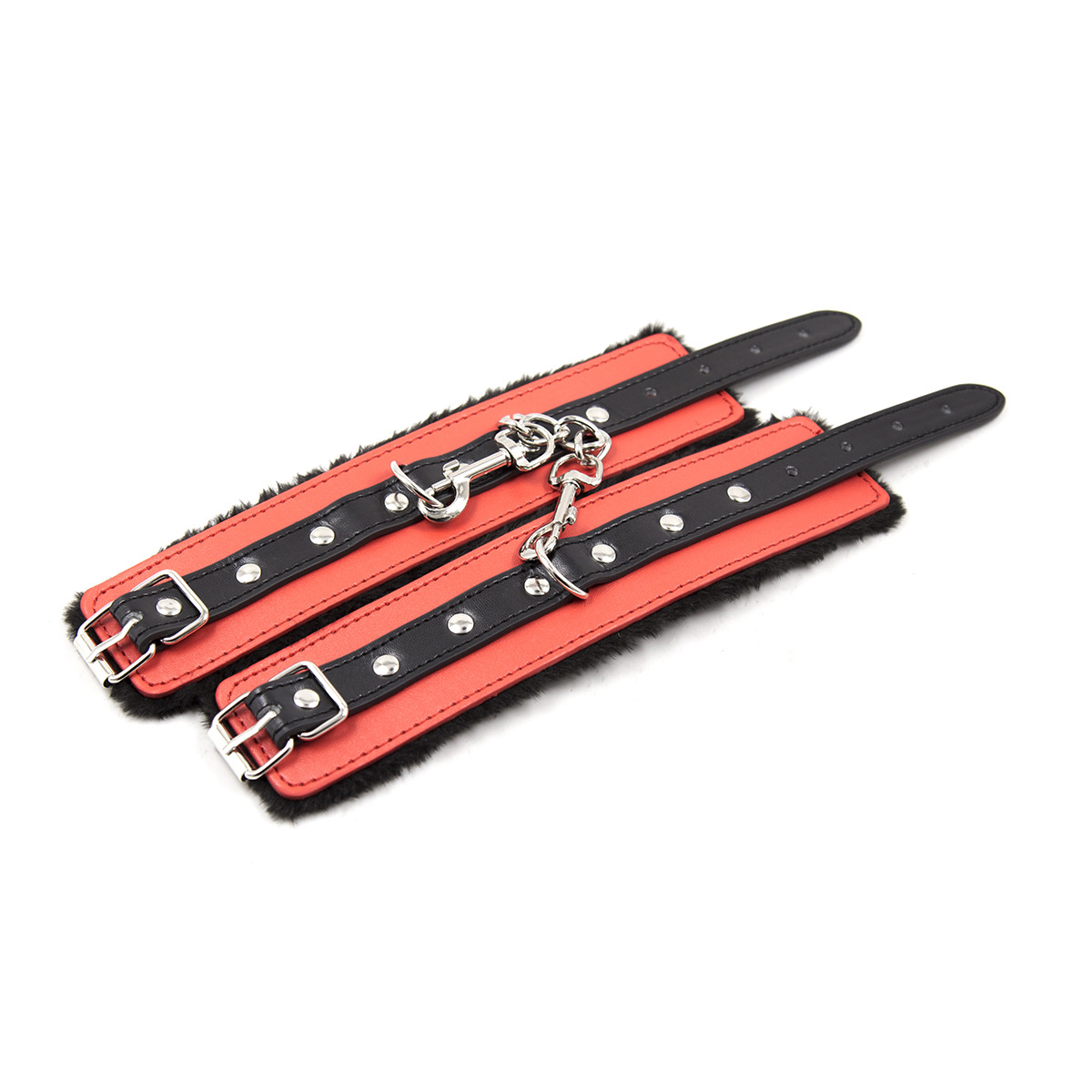(image for) Black Red Bondage And Fetish Kit - 7 Pcs
