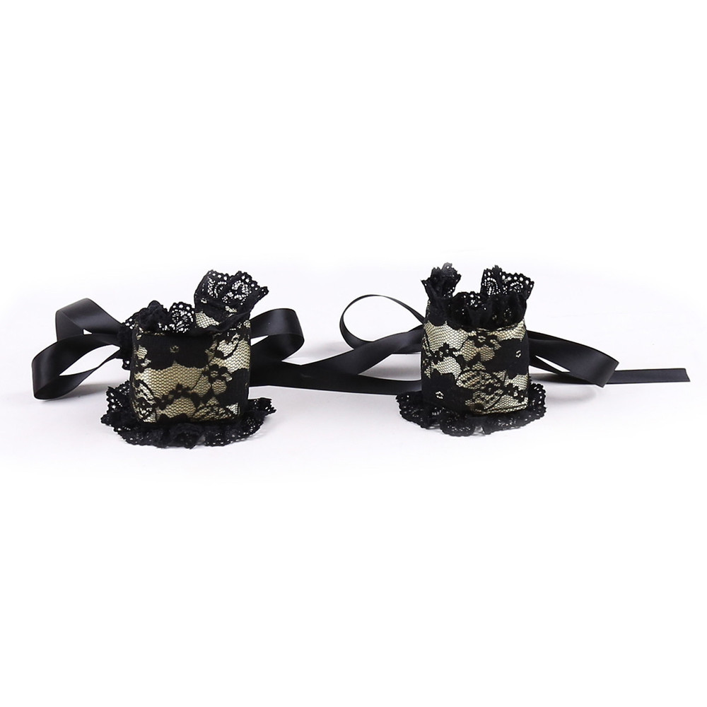 (image for) Lace Blindfold & Cuffs Fetish Play Kit - 2 Pcs