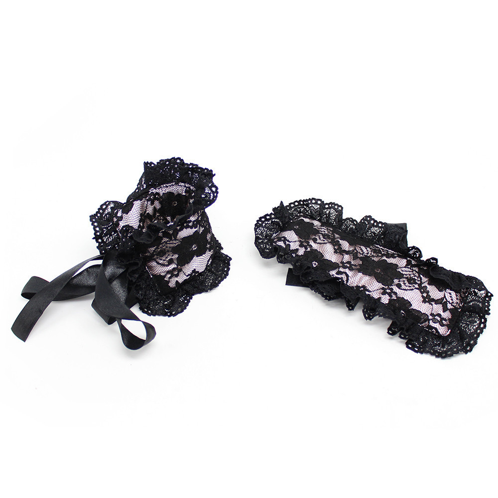 (image for) Lace Blindfold & Cuffs Fetish Play Kit - 2 Pcs