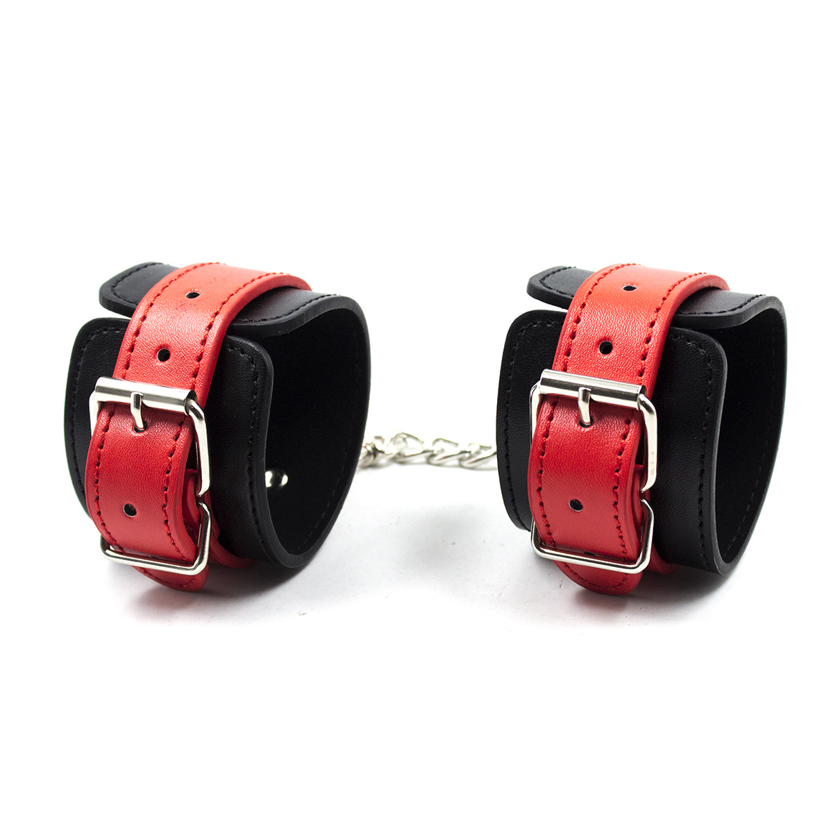 (image for) Black And Red Faux Leather Restraint Kit - 3 Piece