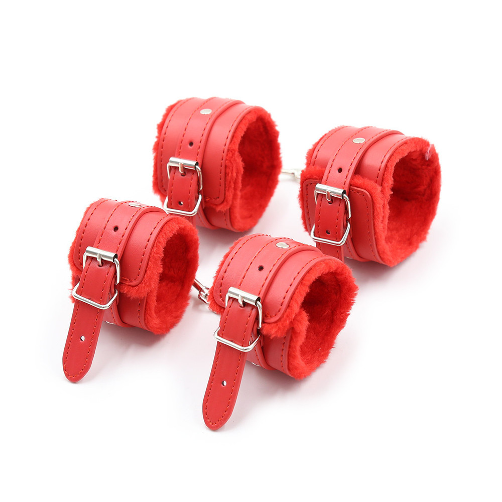 (image for) Hogtie Fur Lined Body Restraints Kit - 10 Pcs