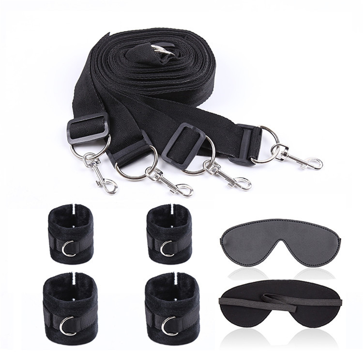 Bed Bindings Restraint Kit With Blindfold