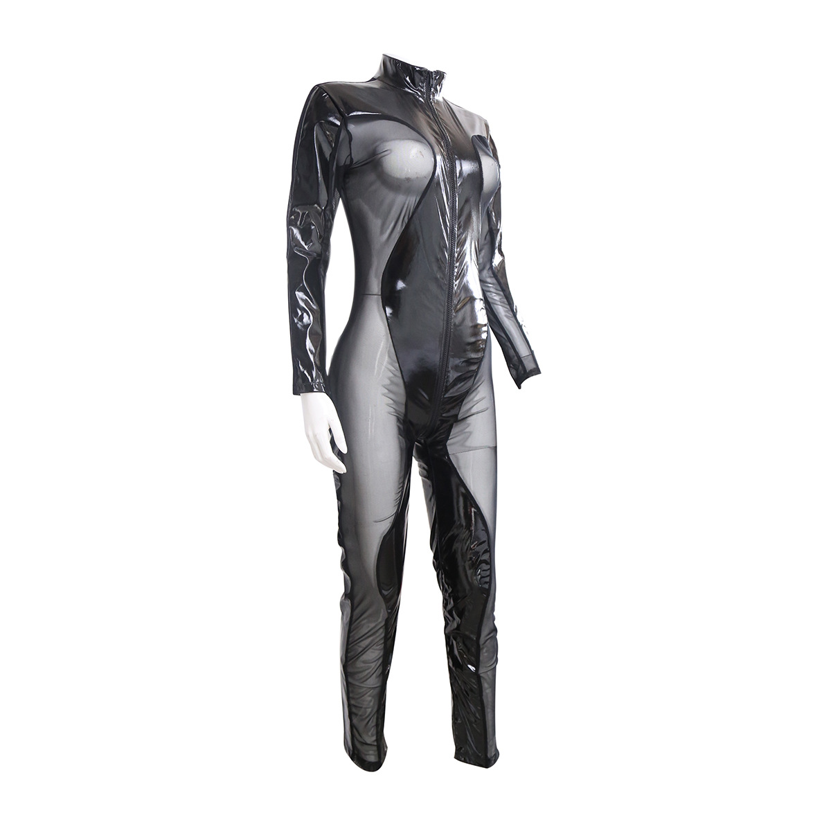 (image for) Faux Leather Cosplay Costume Bodysuit
