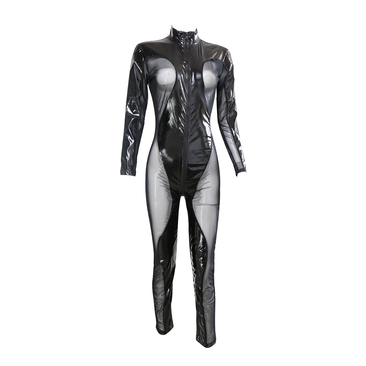 (image for) Faux Leather Cosplay Costume Bodysuit