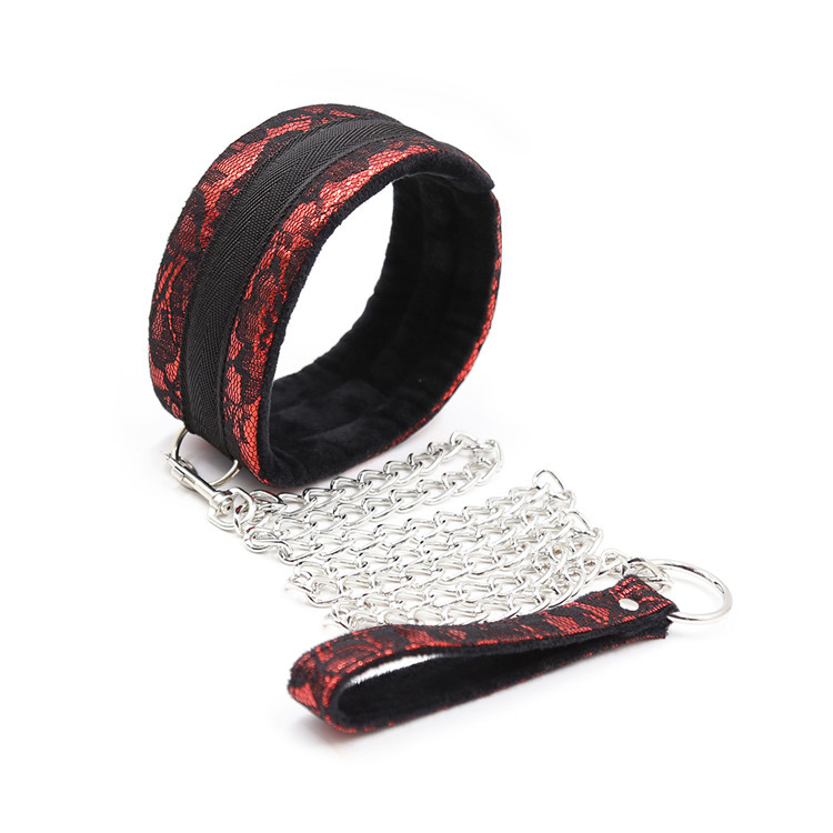 (image for) Bondage Embossed Cuffs With Collar Kit