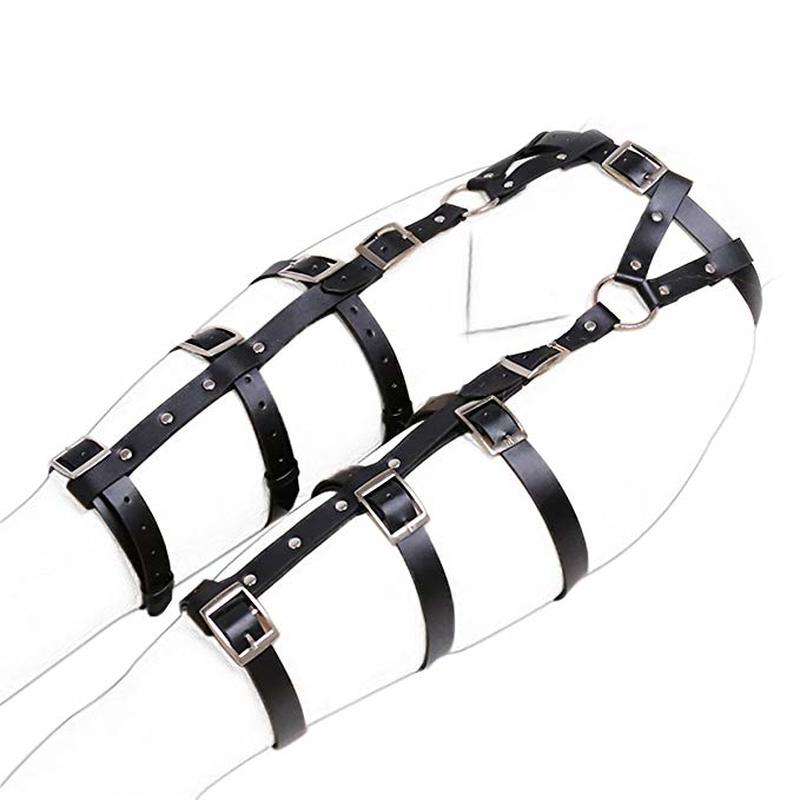(image for) Women Punk Leather Harness Adjustable Garter Belt